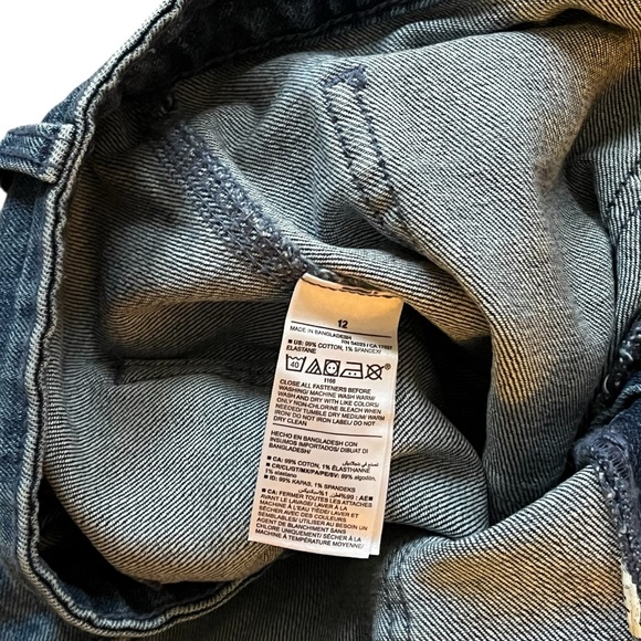 Old Navy Size 12 Jeans Extra High Rise Wide Leg Front Patch Pockets - Picture 7 of 8